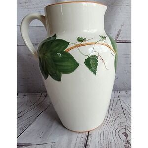 Ceramic Pitcher Grapevine Ivy Handpainted